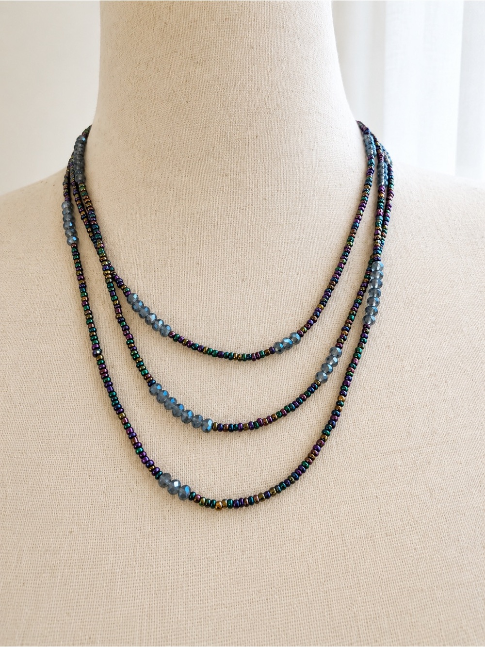 Lane Bryant Long Multicolor Beaded Layering Necklace